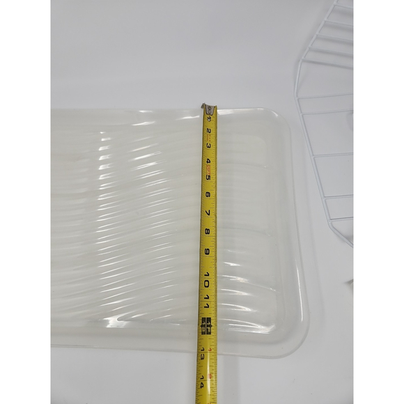 Vtg Rubbermaid Coated Wire White Dish Drying Rack Drainer 1H92 Clear Mat 1S04 - Picture 16 of 16